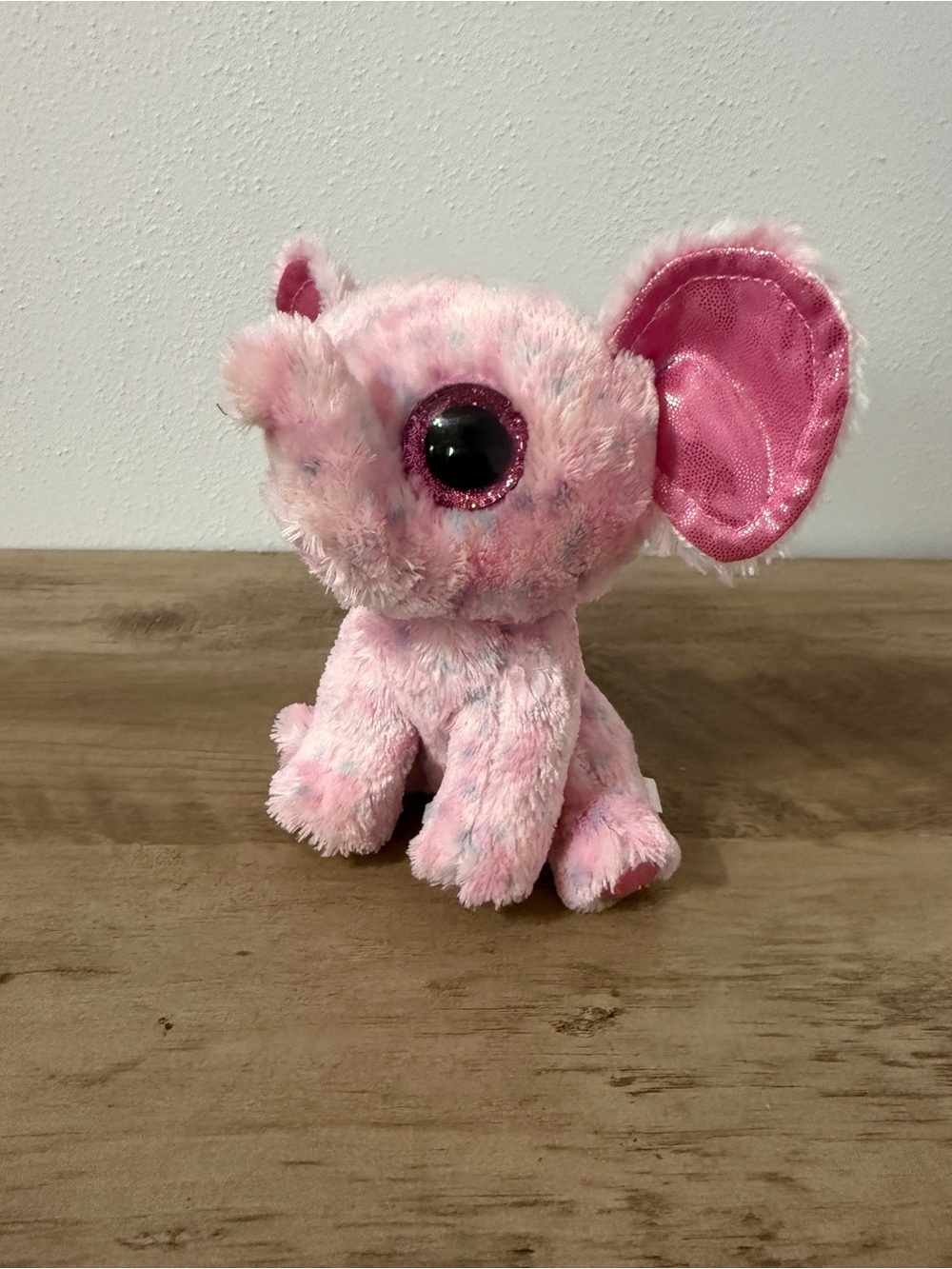 🐘 Ty Beanie Boos Ellie Pink Speckled Elephant Plush